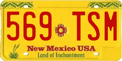 NM license plate 569TSM