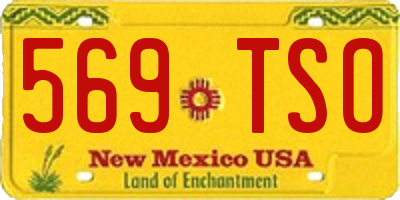 NM license plate 569TSO