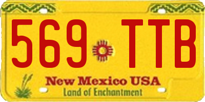 NM license plate 569TTB