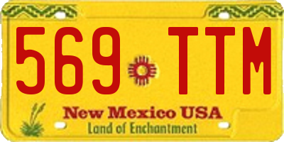 NM license plate 569TTM