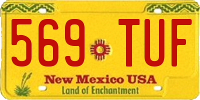 NM license plate 569TUF