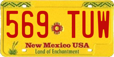 NM license plate 569TUW