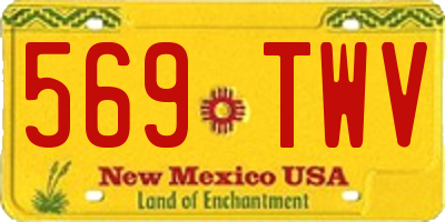 NM license plate 569TWV