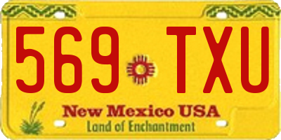 NM license plate 569TXU