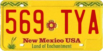 NM license plate 569TYA
