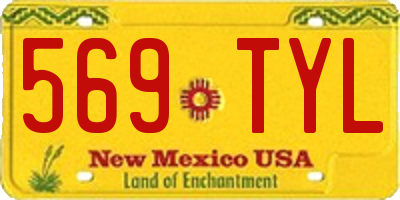NM license plate 569TYL