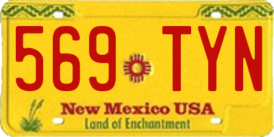 NM license plate 569TYN