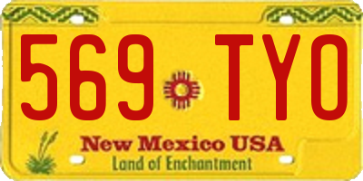 NM license plate 569TYO
