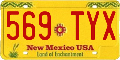 NM license plate 569TYX