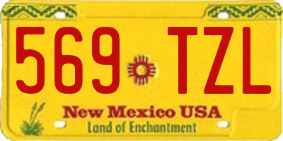 NM license plate 569TZL