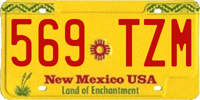 NM license plate 569TZM