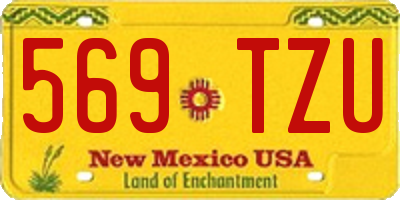 NM license plate 569TZU