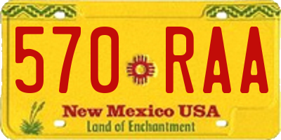 NM license plate 570RAA