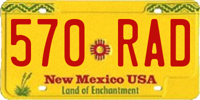 NM license plate 570RAD