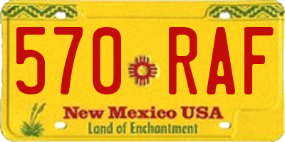 NM license plate 570RAF