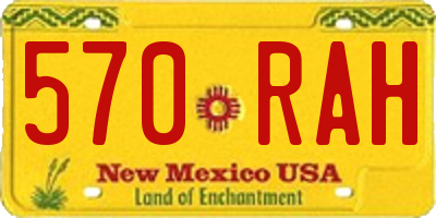 NM license plate 570RAH