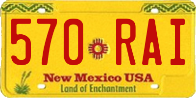 NM license plate 570RAI