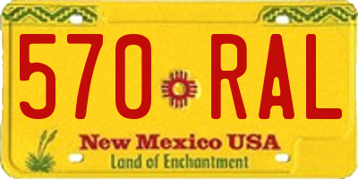 NM license plate 570RAL