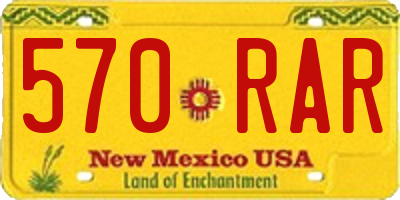 NM license plate 570RAR