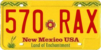 NM license plate 570RAX