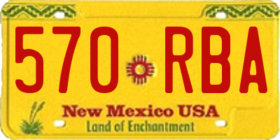 NM license plate 570RBA