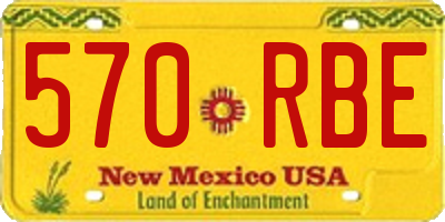 NM license plate 570RBE