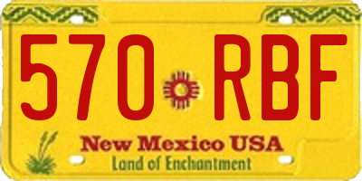 NM license plate 570RBF