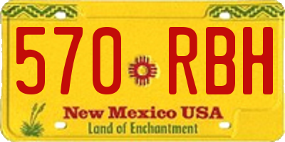 NM license plate 570RBH