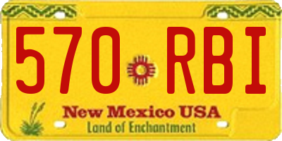 NM license plate 570RBI