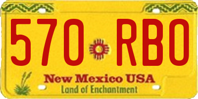 NM license plate 570RBO