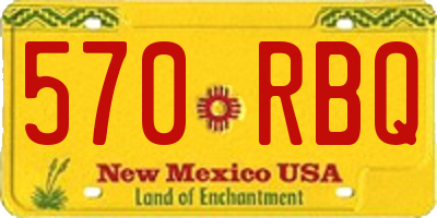 NM license plate 570RBQ