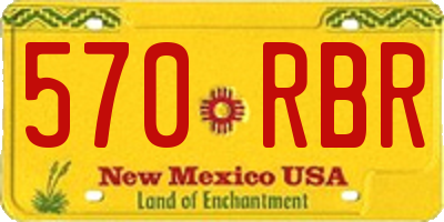 NM license plate 570RBR