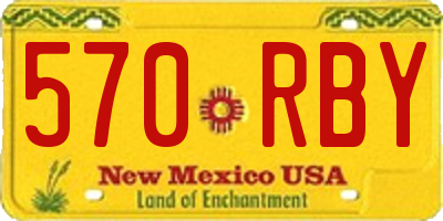 NM license plate 570RBY