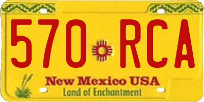 NM license plate 570RCA