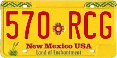 NM license plate 570RCG