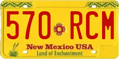 NM license plate 570RCM