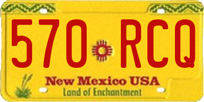 NM license plate 570RCQ