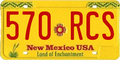 NM license plate 570RCS