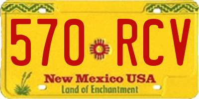 NM license plate 570RCV