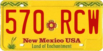 NM license plate 570RCW