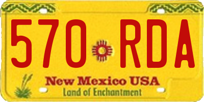 NM license plate 570RDA