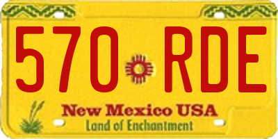NM license plate 570RDE