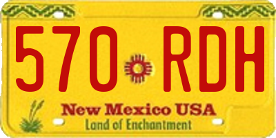 NM license plate 570RDH