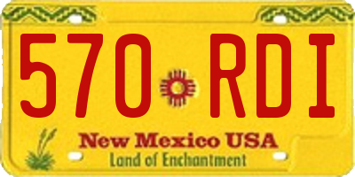 NM license plate 570RDI