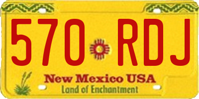 NM license plate 570RDJ