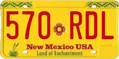 NM license plate 570RDL