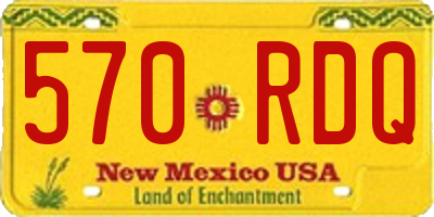 NM license plate 570RDQ
