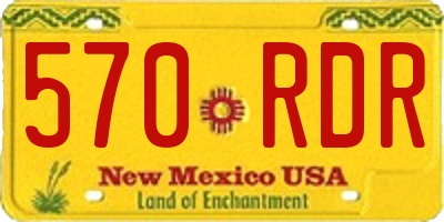 NM license plate 570RDR