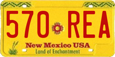 NM license plate 570REA