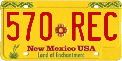 NM license plate 570REC
